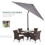 Outsunny Sombrilla de Aluminio 200x300x240 cm Parasol Rectangular de Jard&iacute;n Inclinable con Manivela y Poste Desmontable para Terraza Piscina Patio Exterior Gris, , large indicador imagen numero 4