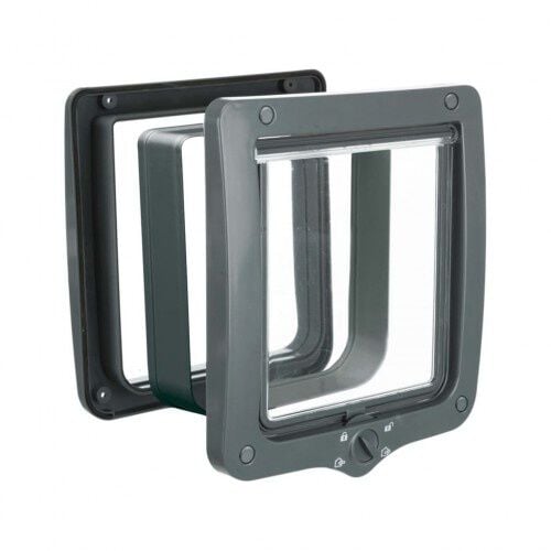 Puerta gatera para el hogar para gatos color Gris