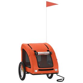 vidaXL Remolque de bicicleta tela oxford para mascotas