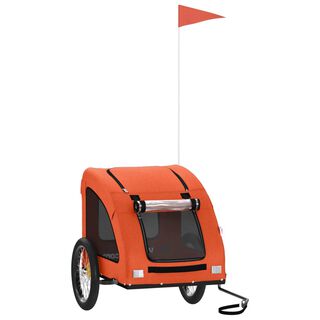 vidaXL Remolque de bicicleta tela oxford para mascotas