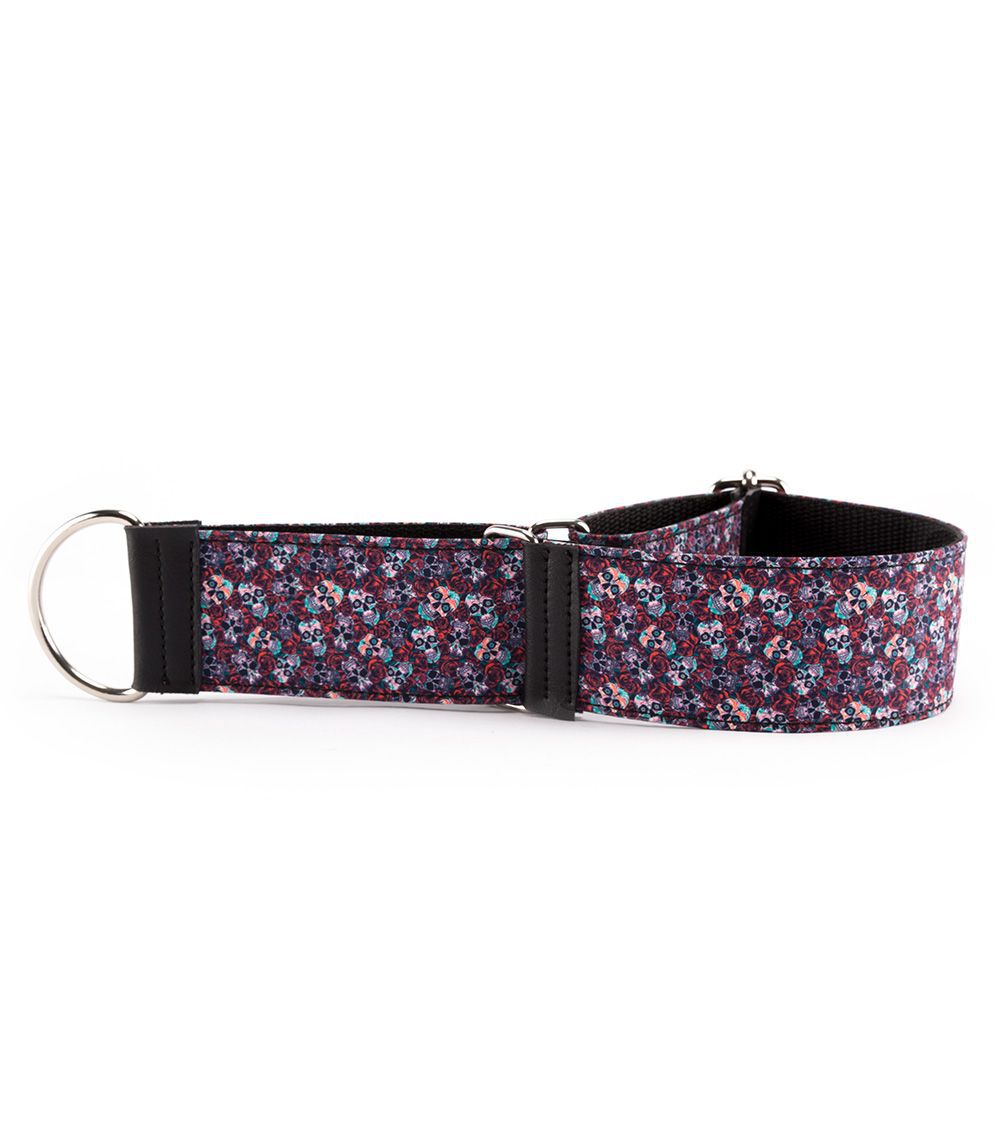 Pamppy galgo speedy collar regulable evan roses negro y rosa para perros, , large Imagen numero 3