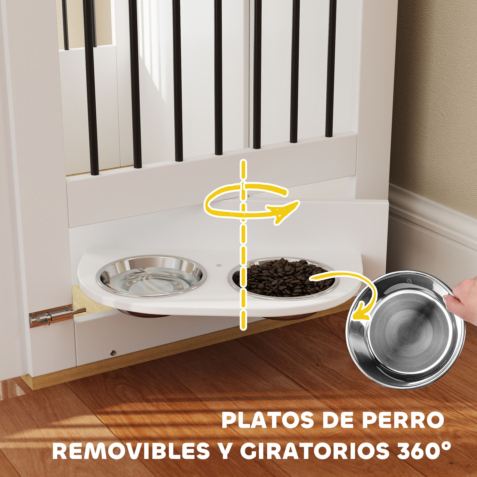 PawHut Jaula para Perros Blanco thumbnail