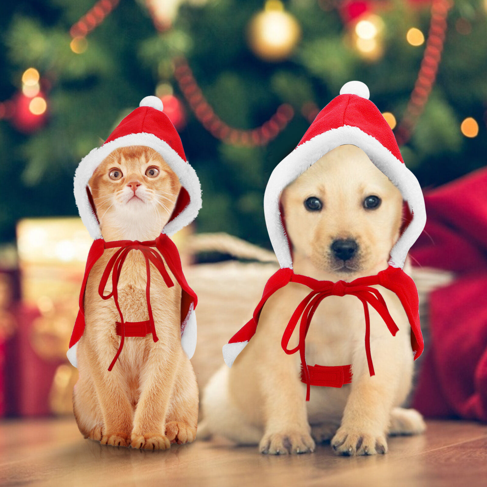 Nobleza Ropa de Navidad Papá Noel para perros pequeños y gatos thumbnail