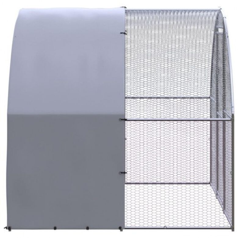 VidaXL Gallinero Exterior plateado thumbnail