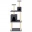 vidaXL Rascador para gatos con postes de sisal gris oscuro 167 cm, , large indicador imagen numero 2