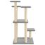 vidaXL Postes rascadores para gatos con plataformas gris claro 98,5 cm, , large indicador imagen numero 4