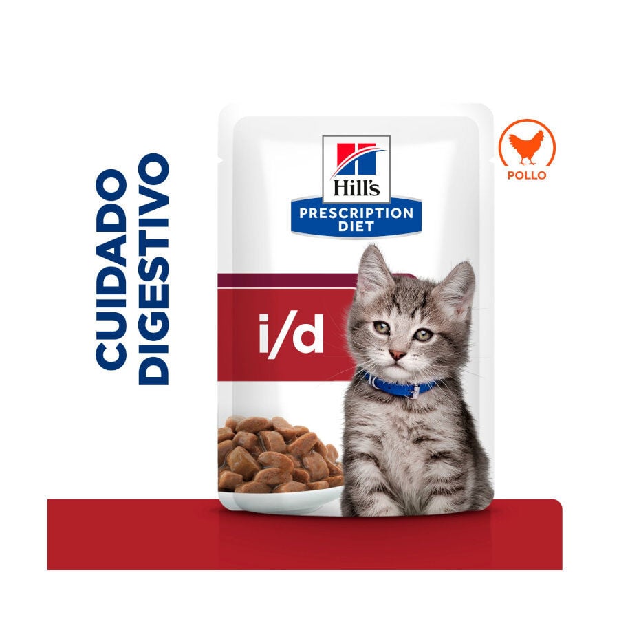 Hill&#039;s Prescription Diet I/D Digestive Care Kitten Lata Pollo para gatos thumbnail