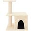 vidaXL Rascador para gatos con postes de sisal color crema 48 cm, , large indicador imagen numero 2