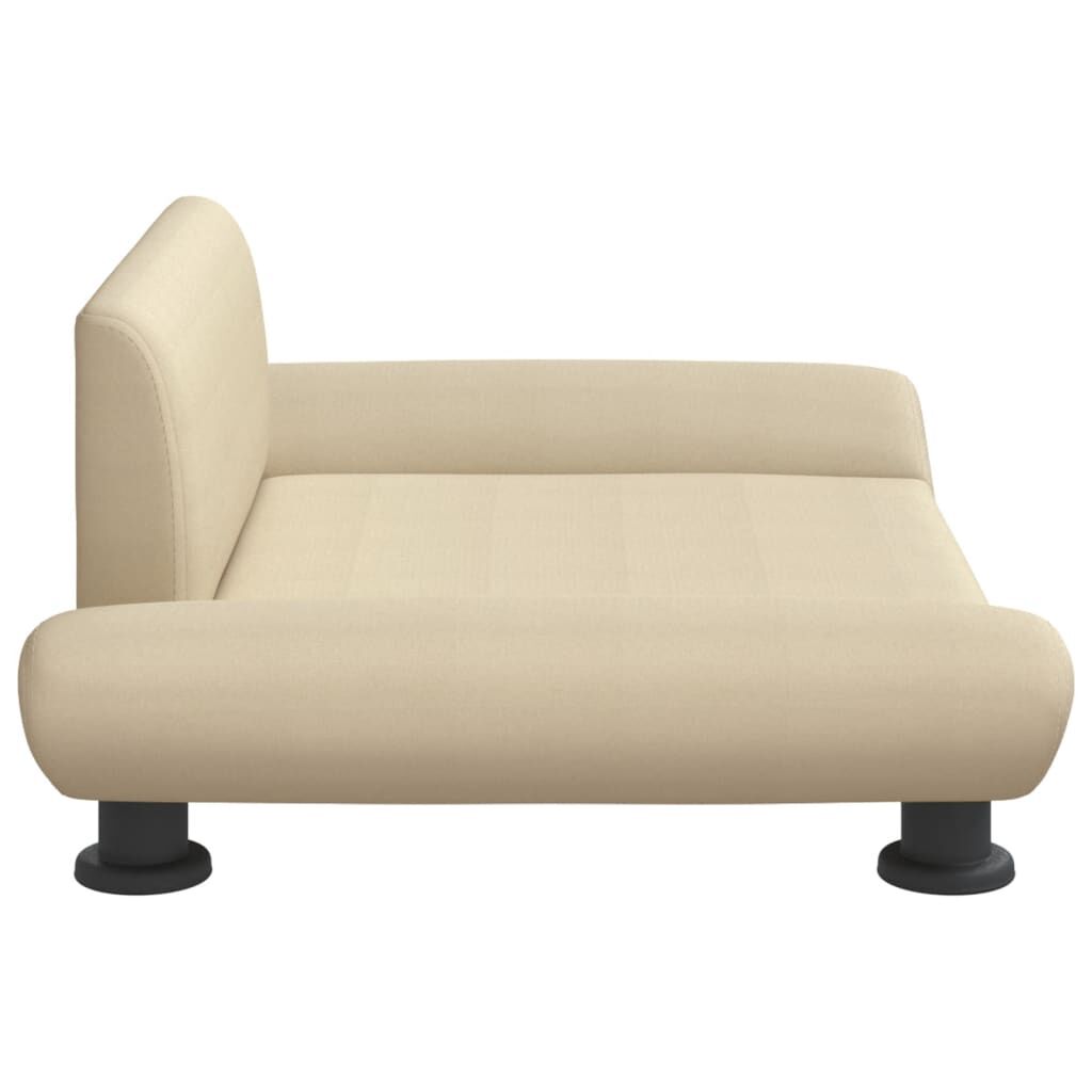 vidaXL Cama para perros de tela crema 70x45x28 cm, , large Imagen numero 3