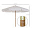 Outsunny Sombrilla de Jard&iacute;n &Oslash;325x250 cm Parasol de Madera con Sistema de Polea Techo de Ventilaci&oacute;n y 8 Varillas de Bamb&uacute; para Terraza Balc&oacute;n Exterior Beige, , large indicador imagen numero 3