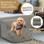 COSTWAY Rampa para Perros de Espuma, Escalera Suave para Mascotas de 2 Niveles con Funda Lavable, Pasos para Perros en Pendiente para Sof&aacute; (Gris), , large indicador imagen numero 3
