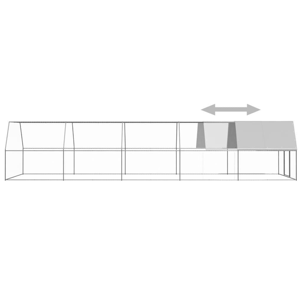 vidaXL Jaula gallinero de acero galvanizado 3x12x2 m, , large Imagen numero 33