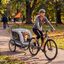 COSTWAY Remolque Bici Perro 2 en 1, Soporta hasta 80 kg, Tejido Oxford 600D, Carro para Perros con Acoplador Universal para Bicicleta, Estructura Plegable con Rueda Delantera Giratoria, Reflectores, , large indicador imagen numero 2