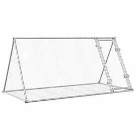 VidaXL Conejera Acero Plateado