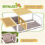 PawHut Casa para Tortugas de Madera, Terrario para Reptiles con Techo de Malla, Paneles Laterales Transparentes Extraíbles y Pestillo de Seguridad, Caseta para Tortugas, 91x60,5x32 cm, Marrón Grisáceo, , large indicador imagen numero 5