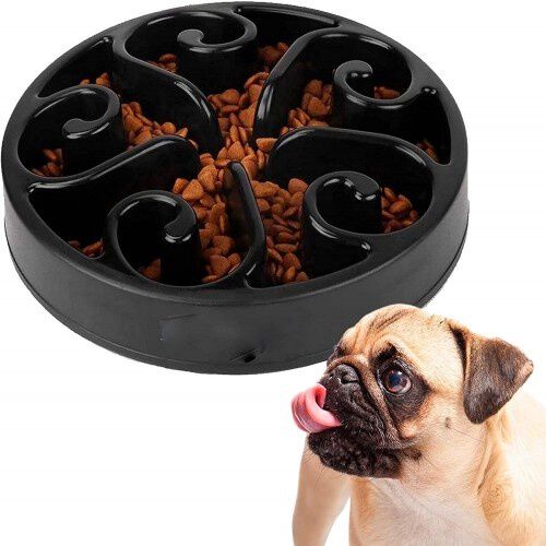 Edipets comedero antivoracidad y antiahogamiento negro para perros thumbnail
