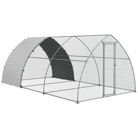 PawHut Gallinero de Acero Galvanizado con cubierta de tela Oxford