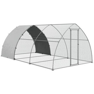 PawHut Gallinero de Acero Galvanizado con cubierta de tela Oxford