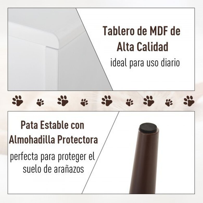 Cueva/Cama con cojín PawHut para gatos color Blanco, , large image number null