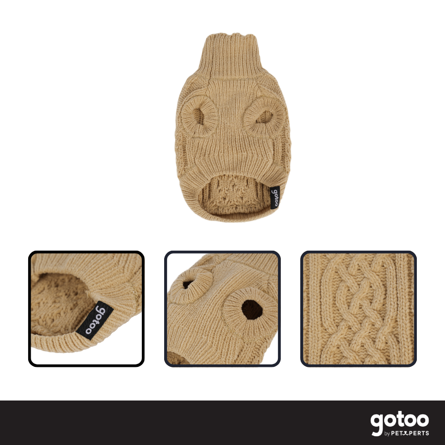 Gotoo Jersey de Punto Marr&oacute;n para perros, , large Imagen numero 3