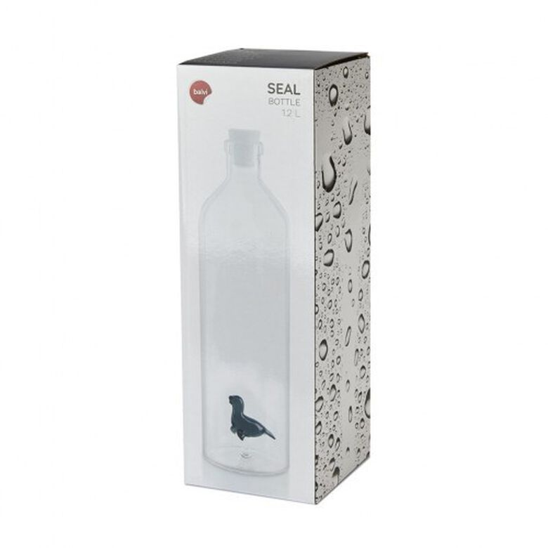 Botella para agua con figura de foca color Transparente thumbnail
