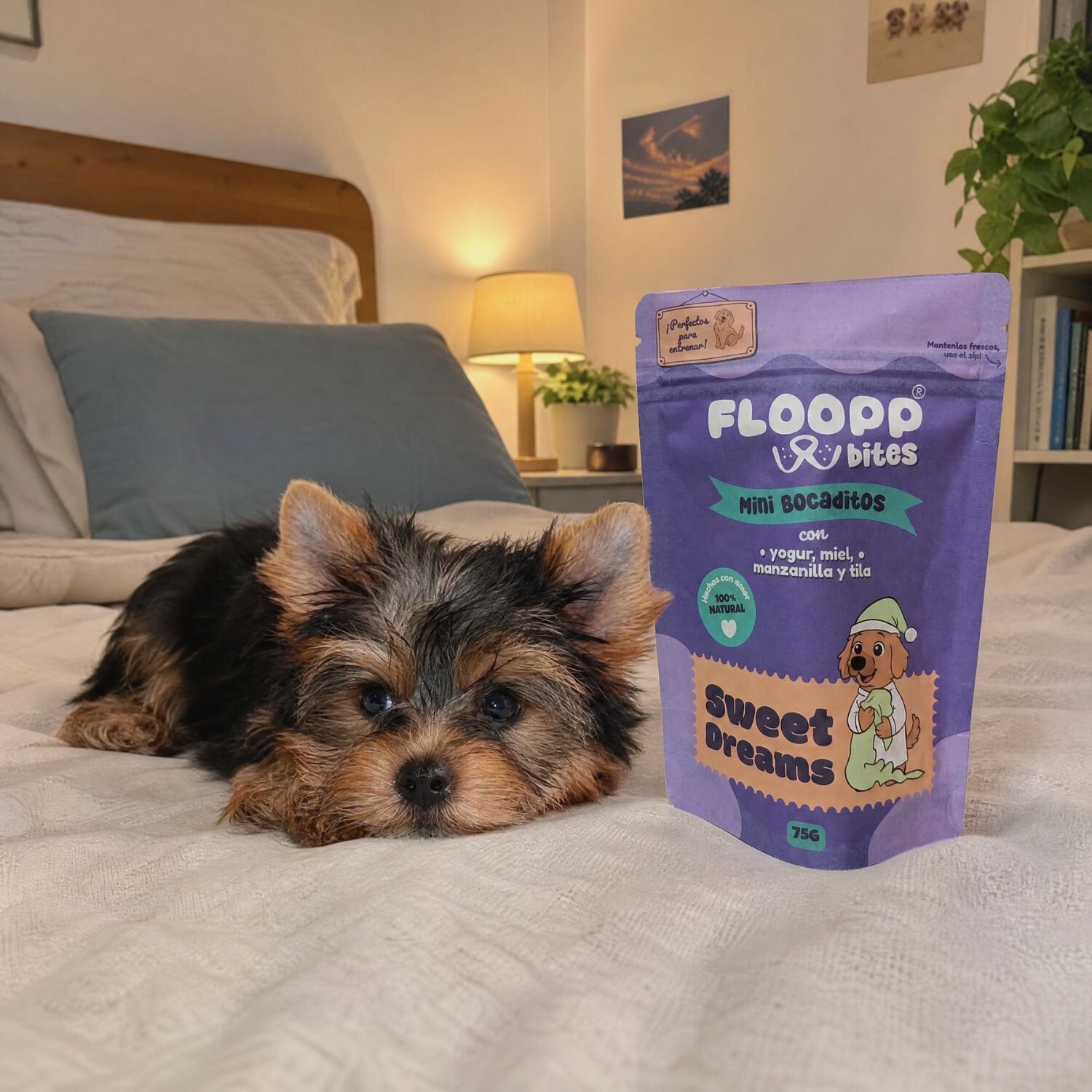 Floopp Bites Sweet Dreams &ndash; Snacks Relajantes para Perros &ndash; 8 x 75 g, , large Imagen numero 2