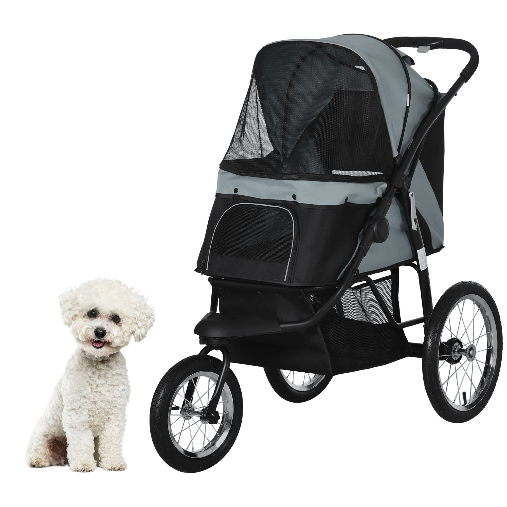 PawHut Cochecito para Perros Gris, , large Imagen numero 1