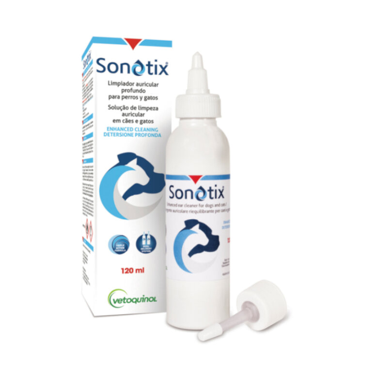 Vetoquinol Sonotix Limpiador de oídos para perros y gatos, , large image number null