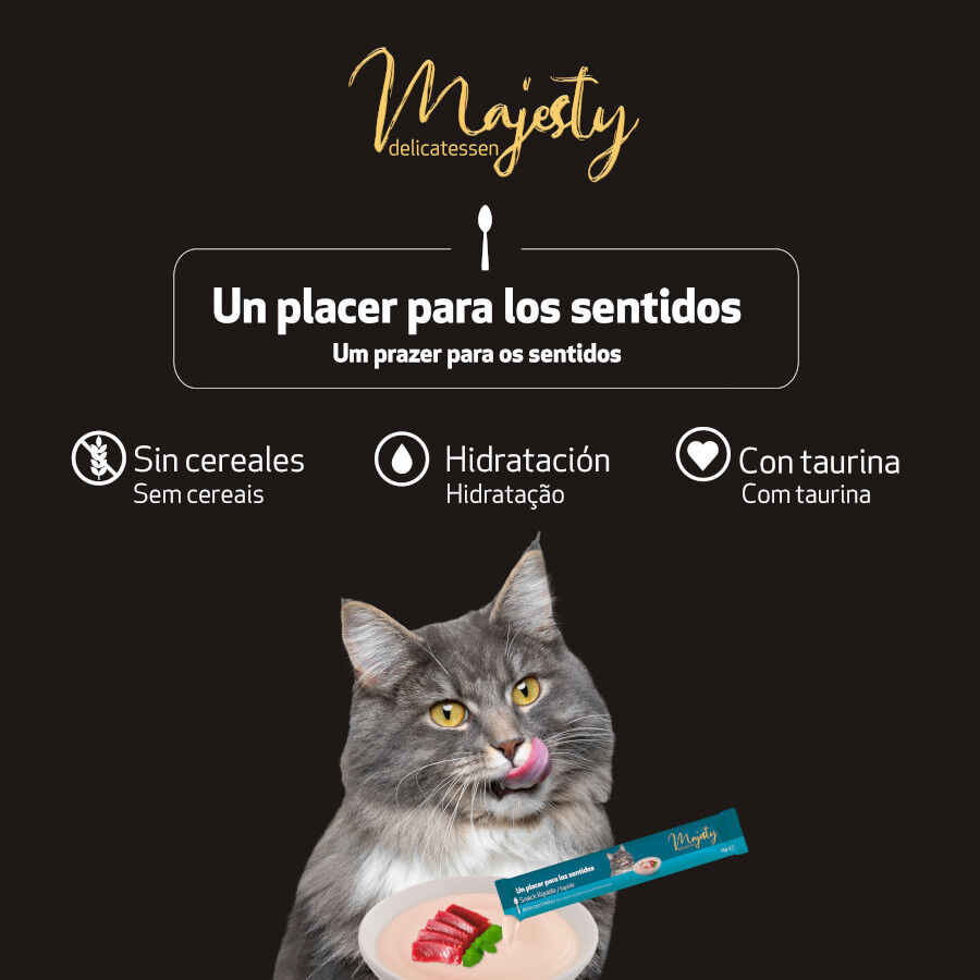 6 sobres x 15 g Majesty At&uacute;n snack l&iacute;quido para gatos, , large Imagen numero 5