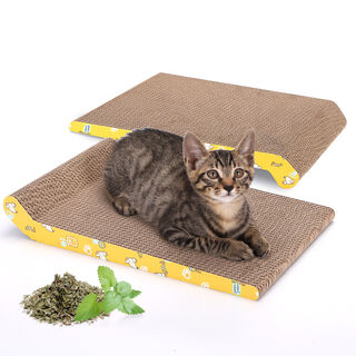Nobleza Rascador cartón corrugado para gatos- Pack 2