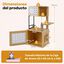 COSTWAY &Aacute;rbol Rascador para Gatos, Torre para Gatos de de M&uacute;ltiples Niveles con Postes Rascadores de Sisal, Condo, Zona de Alimentaci&oacute;n y Bola Colgante y Recinto para Caja de Arena, 117,5 cm (Natural), , large indicador imagen numero 5