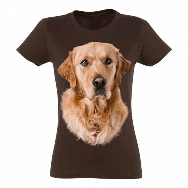 Camiseta Mujer Golden Retriever color Marrón Tiendanimal