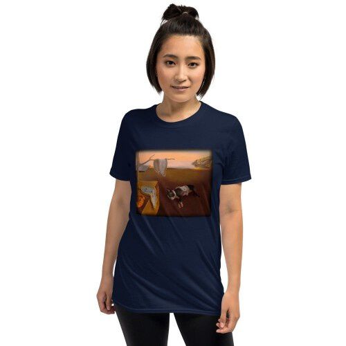 Mascochula camiseta mujer mola dalí personalizada con tu mascota azul marino thumbnail