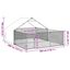 vidaXL Caseta perros exterior con corral 4x3x1,9 m acero galvanizado, , large indicador imagen numero 5