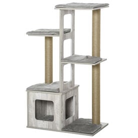 PawHut Árbol rascador para gatos color gris