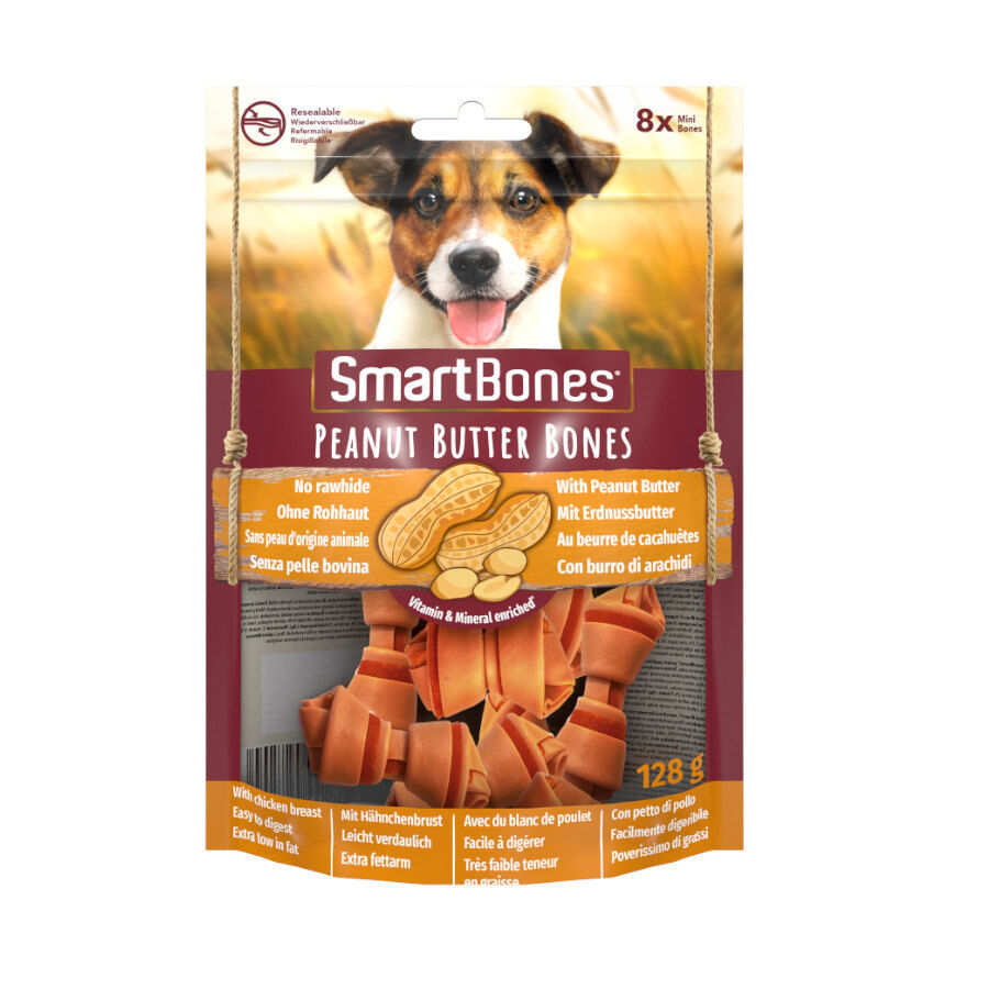 SmartBones Huesos de Mantequilla de Cacahuete Mini para perros