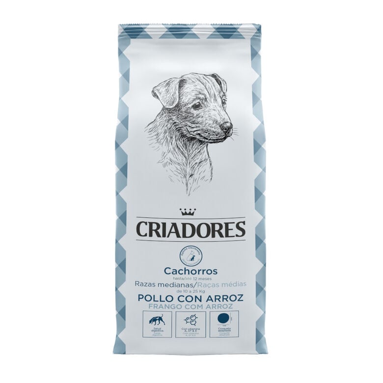Criadores Pollo y Arroz pienso para cachorros de razas medianas thumbnail