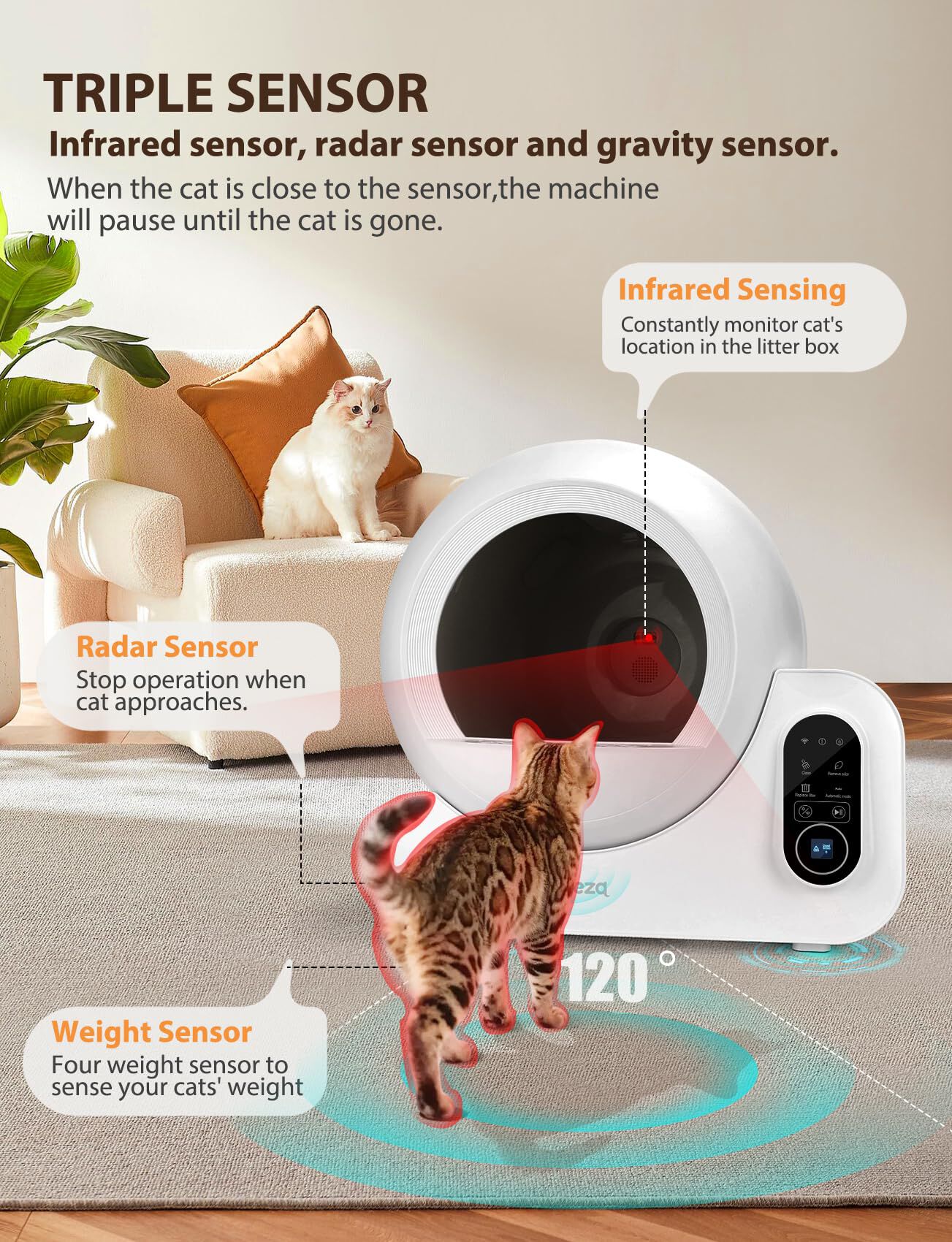 Nobleza Arenero Autolimpiable Inteligente para Gatos thumbnail