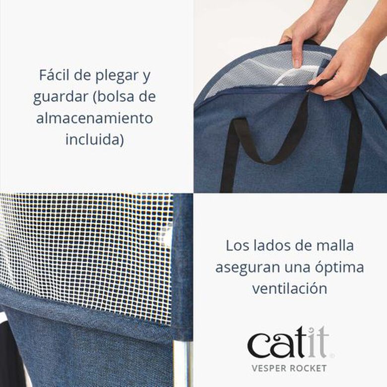 Catit Vesper Rocket de color azul para gatos thumbnail