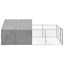 vidaXL Caseta perros exterior con corral 4x3x1,9 m acero galvanizado, , large indicador imagen numero 19