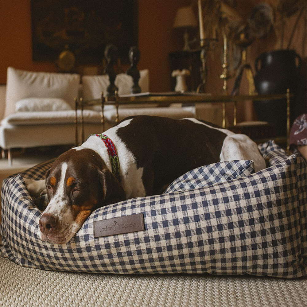 CAMA IMPERMEABLE VICHY AZUL - GRANDE, , large Imagen numero 2