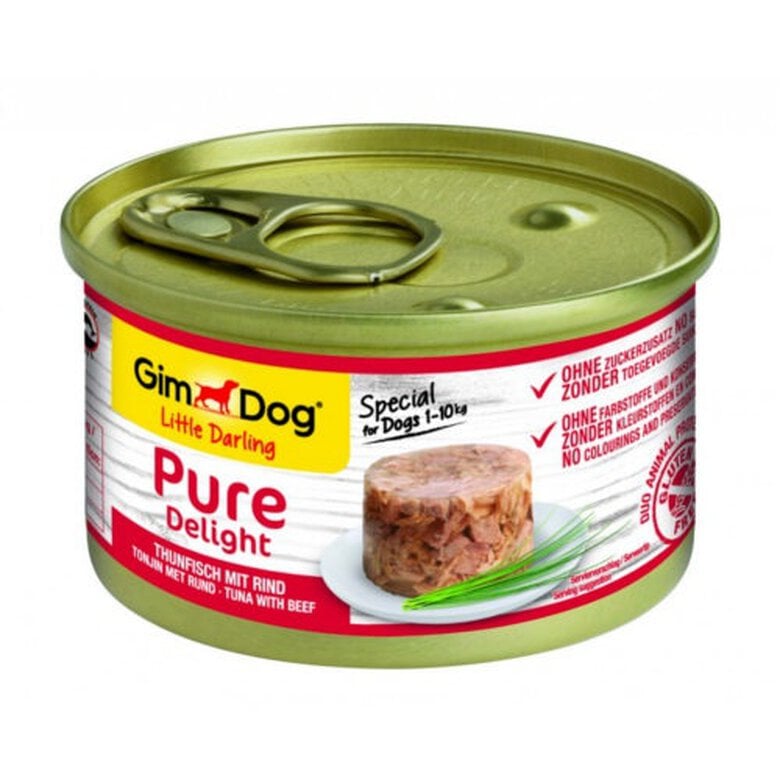 GimDog Pure Delight Atún con ternera lata para perros, , large image number null