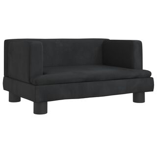 vidaXL Cama terciopelo negro para perros