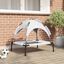vidaXL Cama Elevada para Perro  con Techo Desmontable Gris Plateado Acero, , large indicador imagen numero 5
