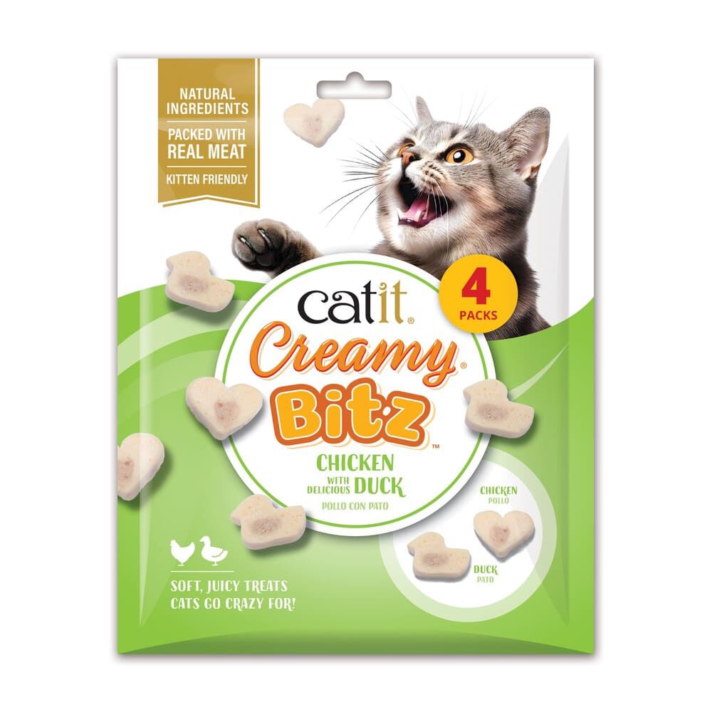 Snacks Catit Creamy Bitz Pollo con Pato, 4 x 12 g, , large Imagen numero 1