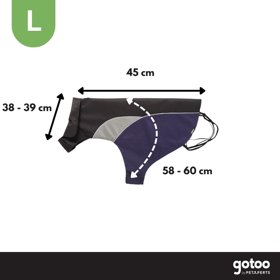 Gotoo Impermeable Reflectante Gris Azulado para perros, , large Imagen numero 4