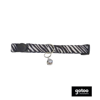 Gotoo Collar con cascabel de zebra para gatos
