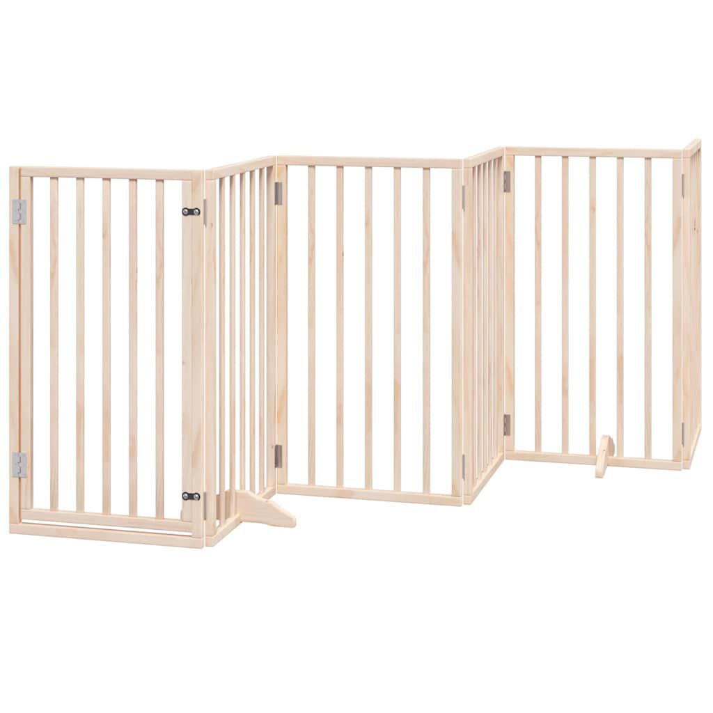 Vidaxl Puerta para Perros Plegable Paneles Puerta para Mascotas Madera de &Aacute;lamo, , large Imagen numero 5