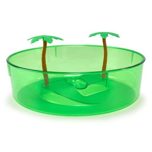 Tortuguera redonda con palmera color Verde, , large Imagen numero 2