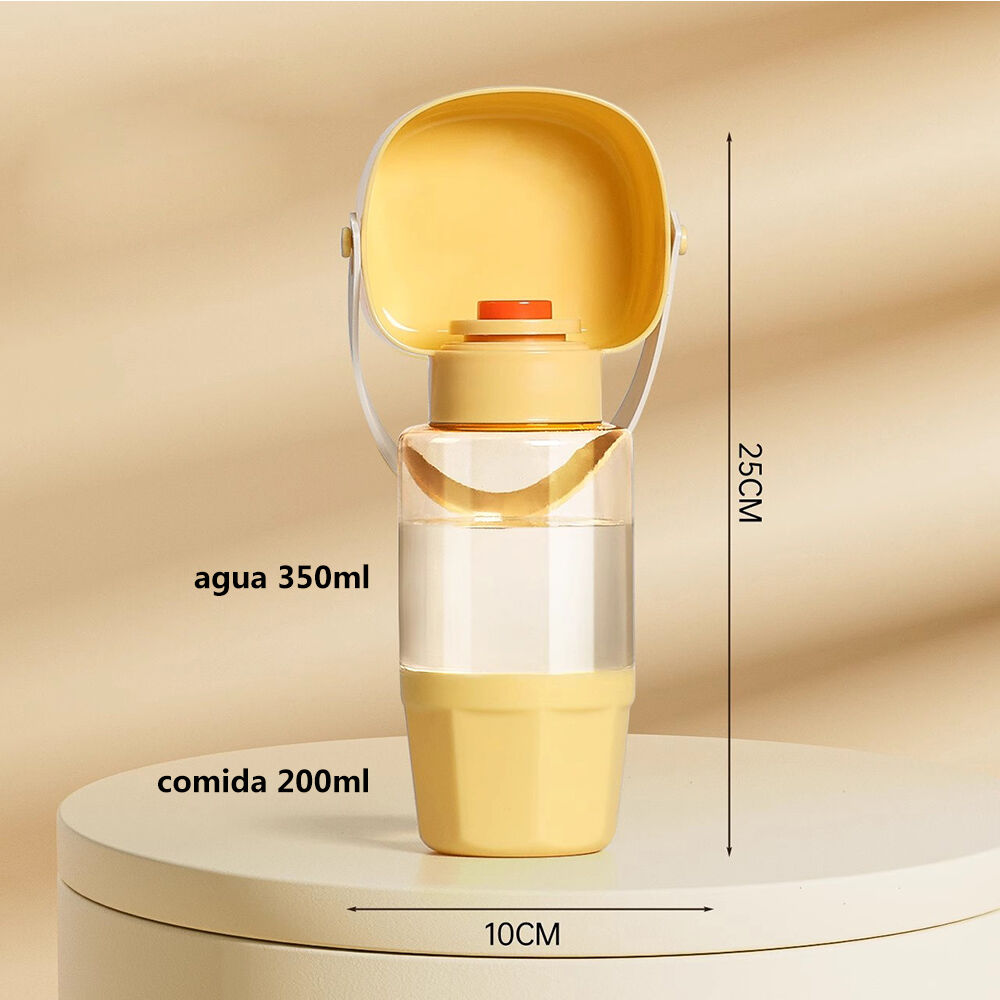 Botella Port&aacute;til para Perros 2 en 1 - Bebedero y Contenedor de Comida para Mascotas  agua 350ml /comida 200ml, , large Imagen numero 2